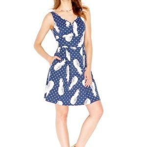 Maison Jules Navy Pineapple Dress